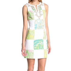 Lilly Pulitzer Janice Shift Dress Lioness Patch Size 2 75709 Easter Spring